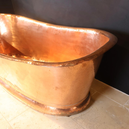 Baignoire en cuivre I - 180x80cm - Hauteur 75cm -