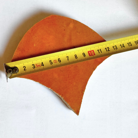 Carrelage - Véritable Zellige de Fès - Orange - Coupe Écaille -
