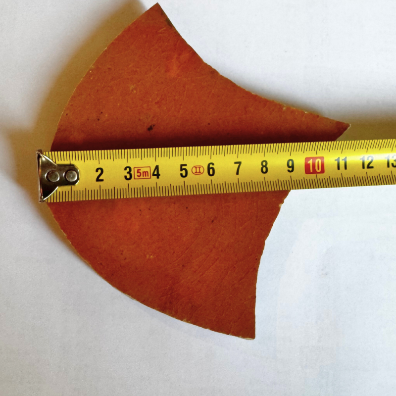 Véritable Zellige de Fès - Orange - 12 x 13 cm - Coupe Écaille -