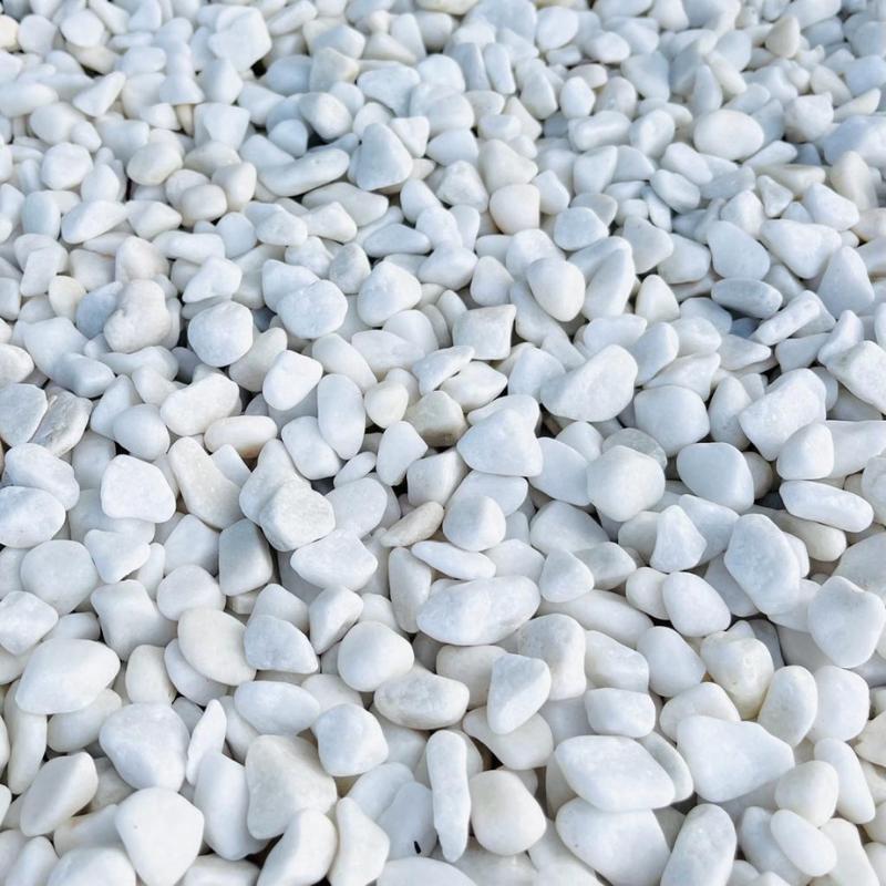 Galet de Marbre Blanc - 12/24mm - 20 kg -