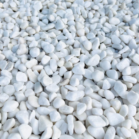 Galet de Marbre Blanc - 12/24mm - 20 kg -