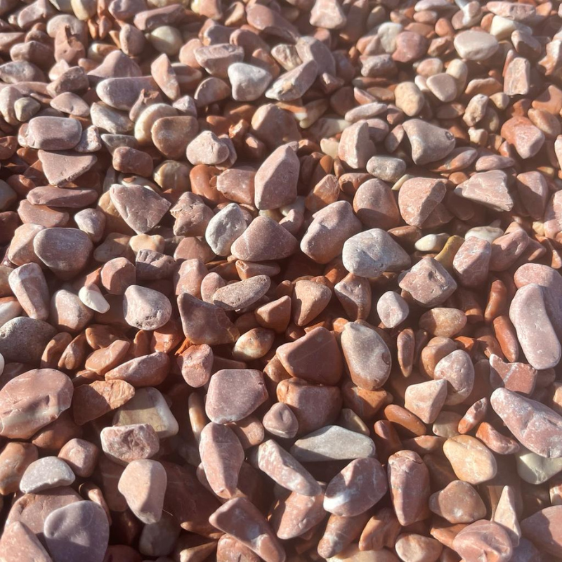 Galet de Marbre Rouge Alicante - 12/24mm - 20 kg -