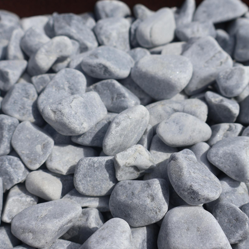 Galet de Marbre Gris Nevada - 12/24mm - 20 kg -