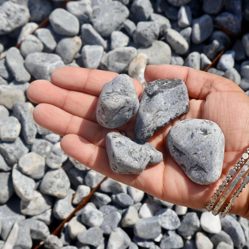 Echantillon - Galet - Noir Veiné Blanc - 12/24mm -