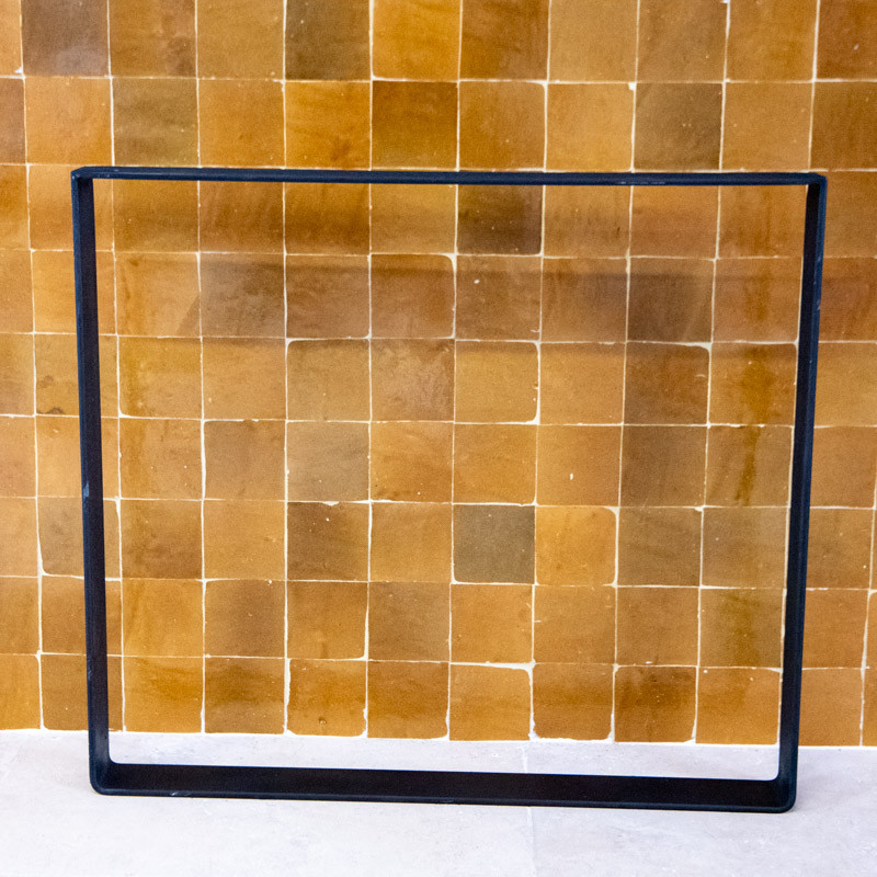 Pied - Métal - Rectangle Fer Plat Coudé - Plusieurs hauteurs disponibles -