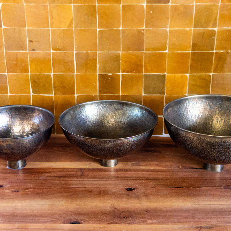 Vasque Laiton - ⌀ 30cm / ⌀ 35cm / ⌀ 40cm - Hauteur 15cm - Vieillie -