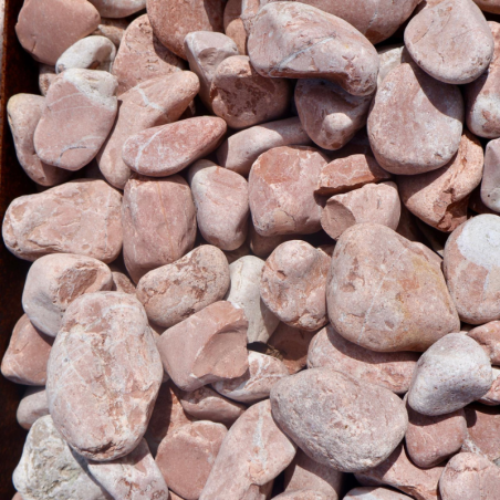Galet de Marbre Rose Valencia - 24/40mm - 20 kg -