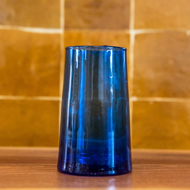 Verre Beldi Evasé - Bleu - Taille au choix S / M / L -