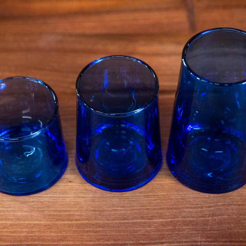 Verre Beldi Evasé - Bleu - Taille au choix S / M / L -