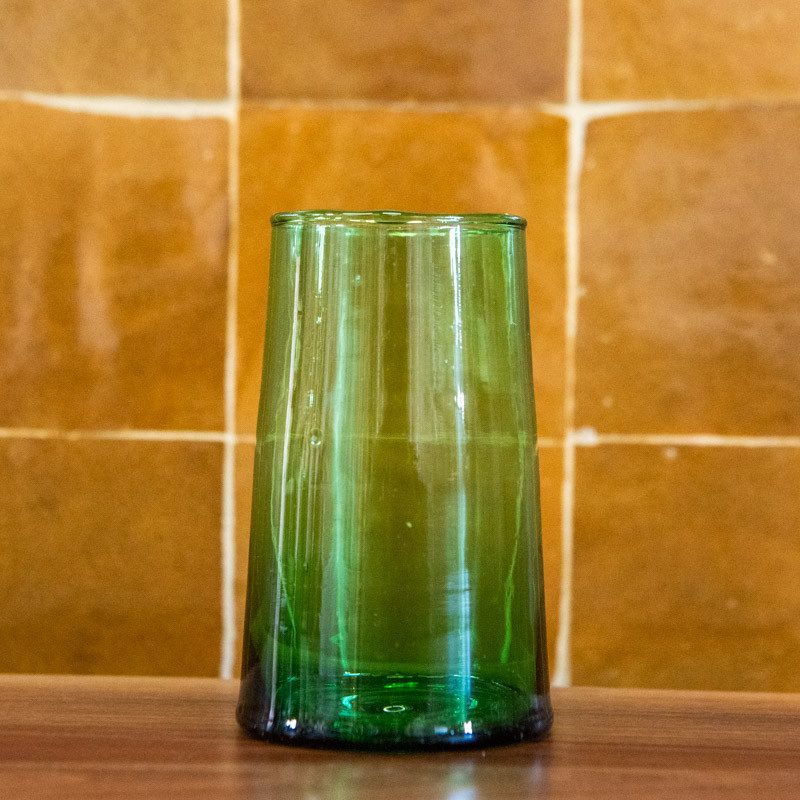 Verre Beldi Evasé - Vert - Taille au choix S / M / L -