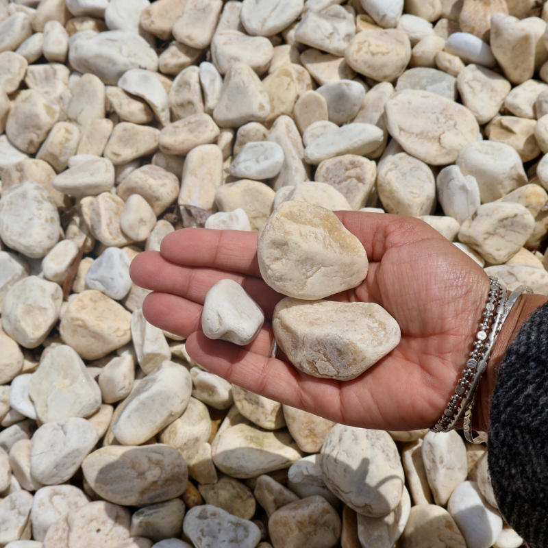 Echantillon - Galet - Jaune Lemon - 24/40mm -