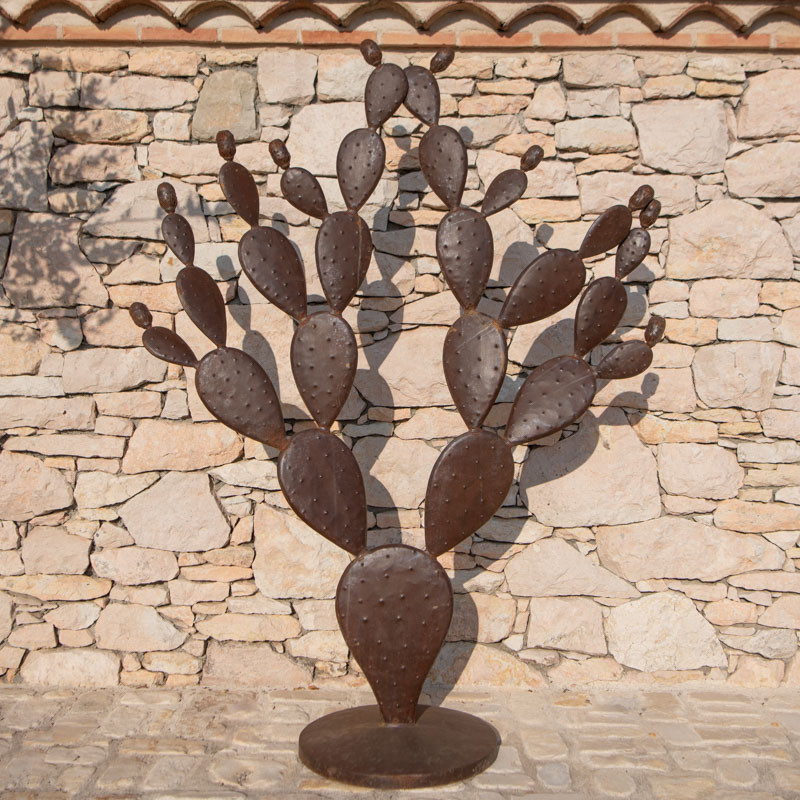 Sculpture cactus XXL déco vert naturel, métal: acier