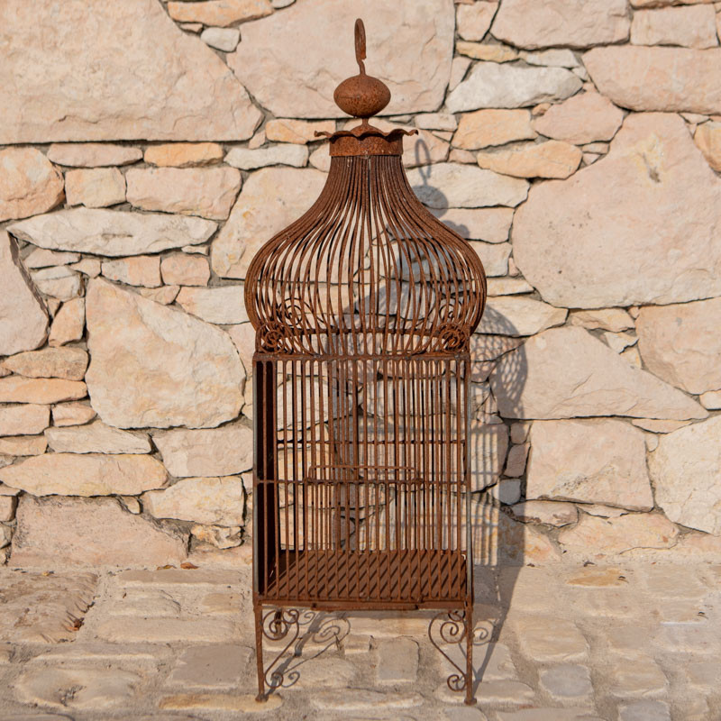 Cage en Fer Forgé - 35/35cm - Hauteur 95cm -