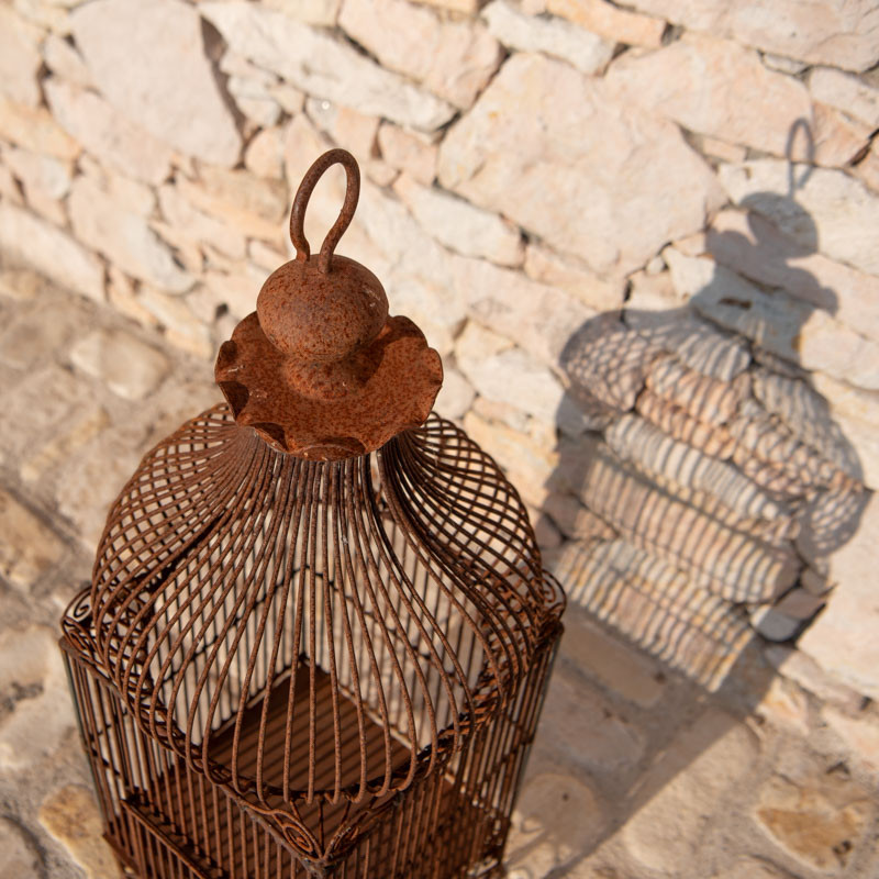 Cage en Fer Forgé - 35/35cm - Hauteur 95cm -