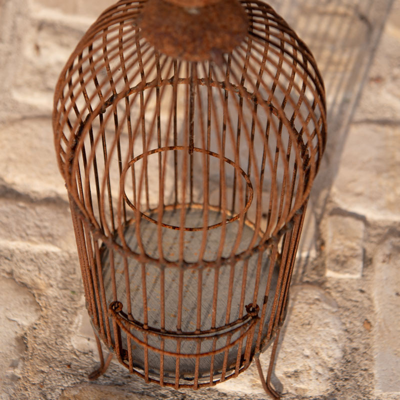 Cage en Fer Forgé - ø 20cm - Hauteur 55cm -