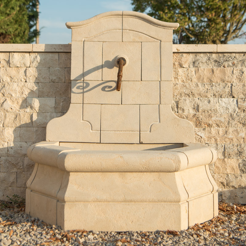 Fontaine Pierre de l'Atlas beige - Rodez - 110/73cm - Hauteur 120cm -