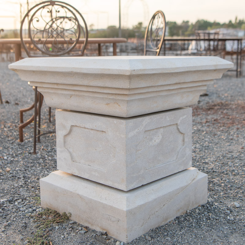 Socle Pierre d'Atlas Beige - Aixois S - 50/50cm - Hauteur 60cm -