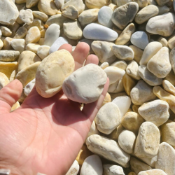 Galet de Marbre Jaune Lemon - 40/60mm - 20 kg -