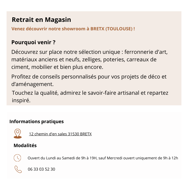 Client récupérant une commande de la pierre du lot opus incertum en magasin.