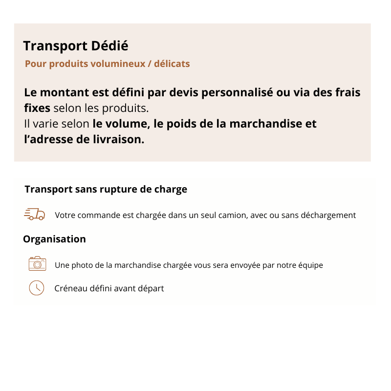 Transport sécurisé de la pierre du lot opus incertum sur transport dédié