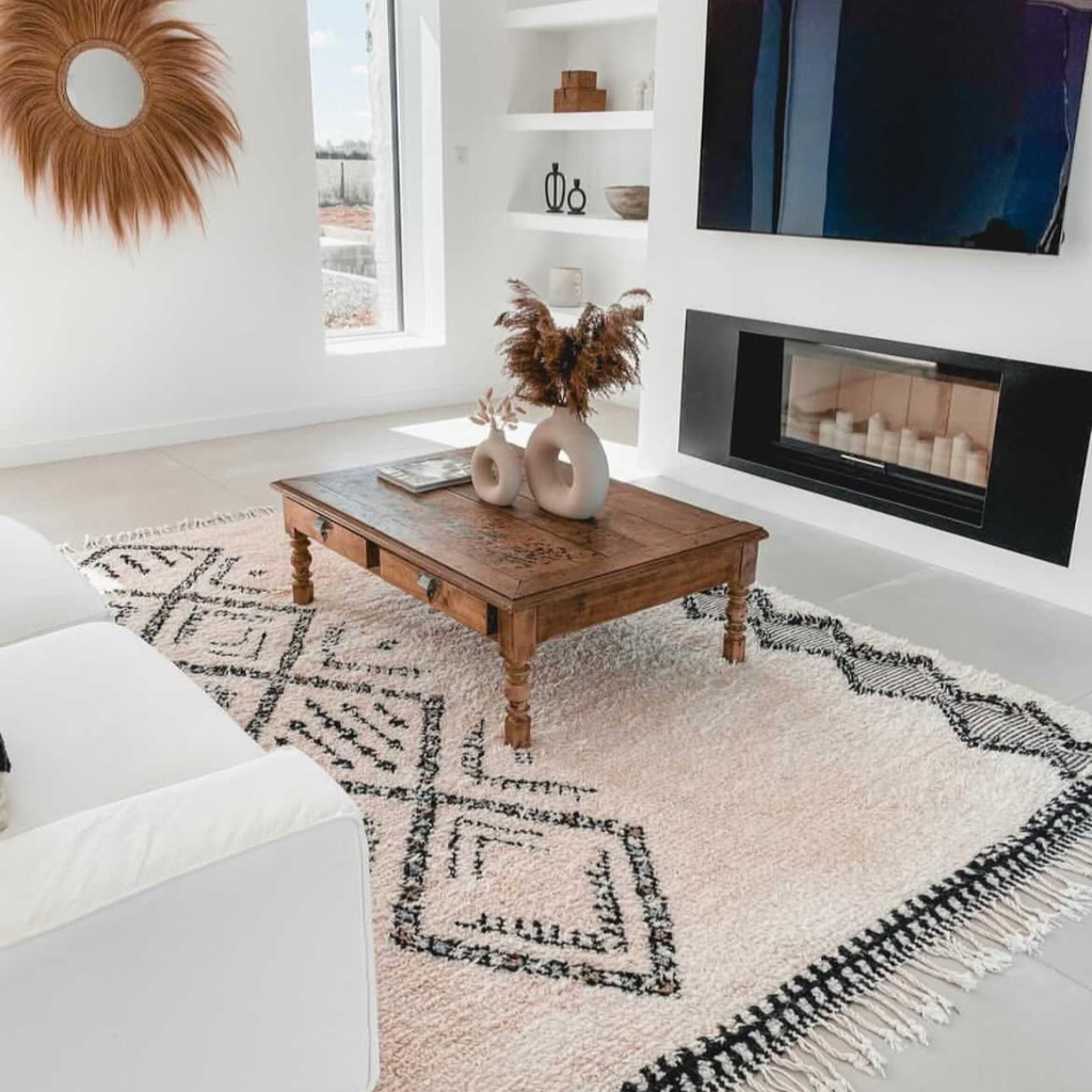 Tapis berbères dans un salon