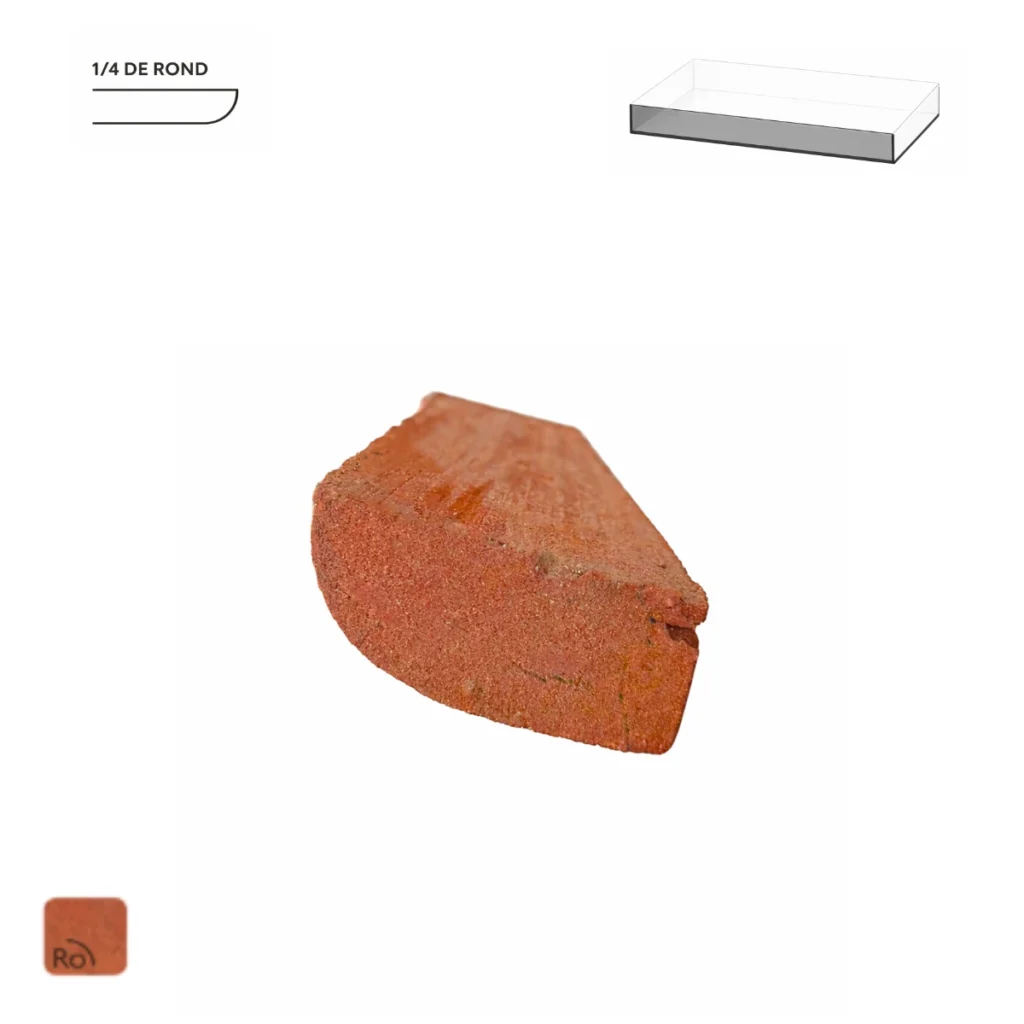 brique violette moulurée quart de rond