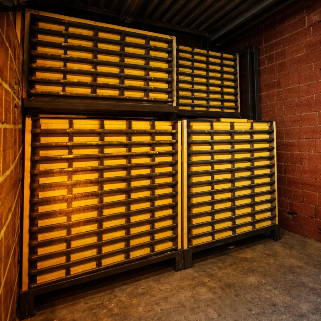 séchage des briques en terre cuite dans une étuve