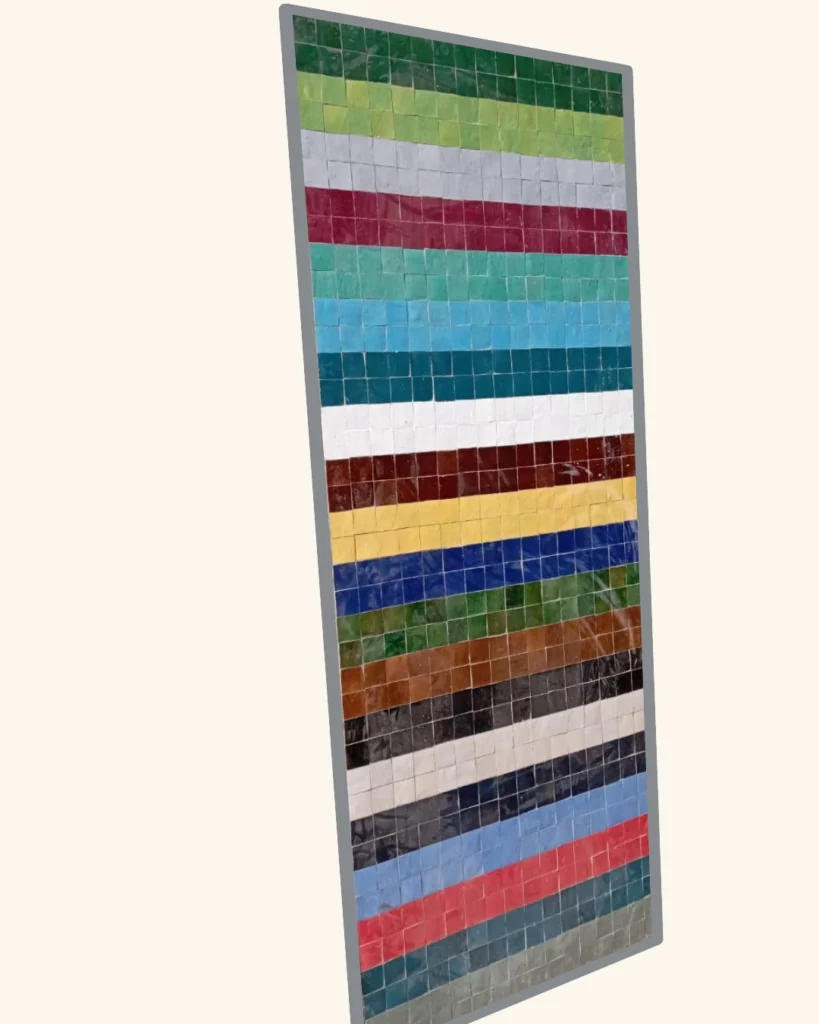 nuancier de couleurs zellige avec différentes teintes pour table en zellige intérieur et extérieur