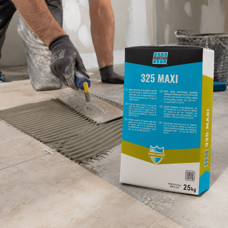 Mortier-colle 325 Maxi pour pierre naturelle en cours d’application - Fer & Pierre