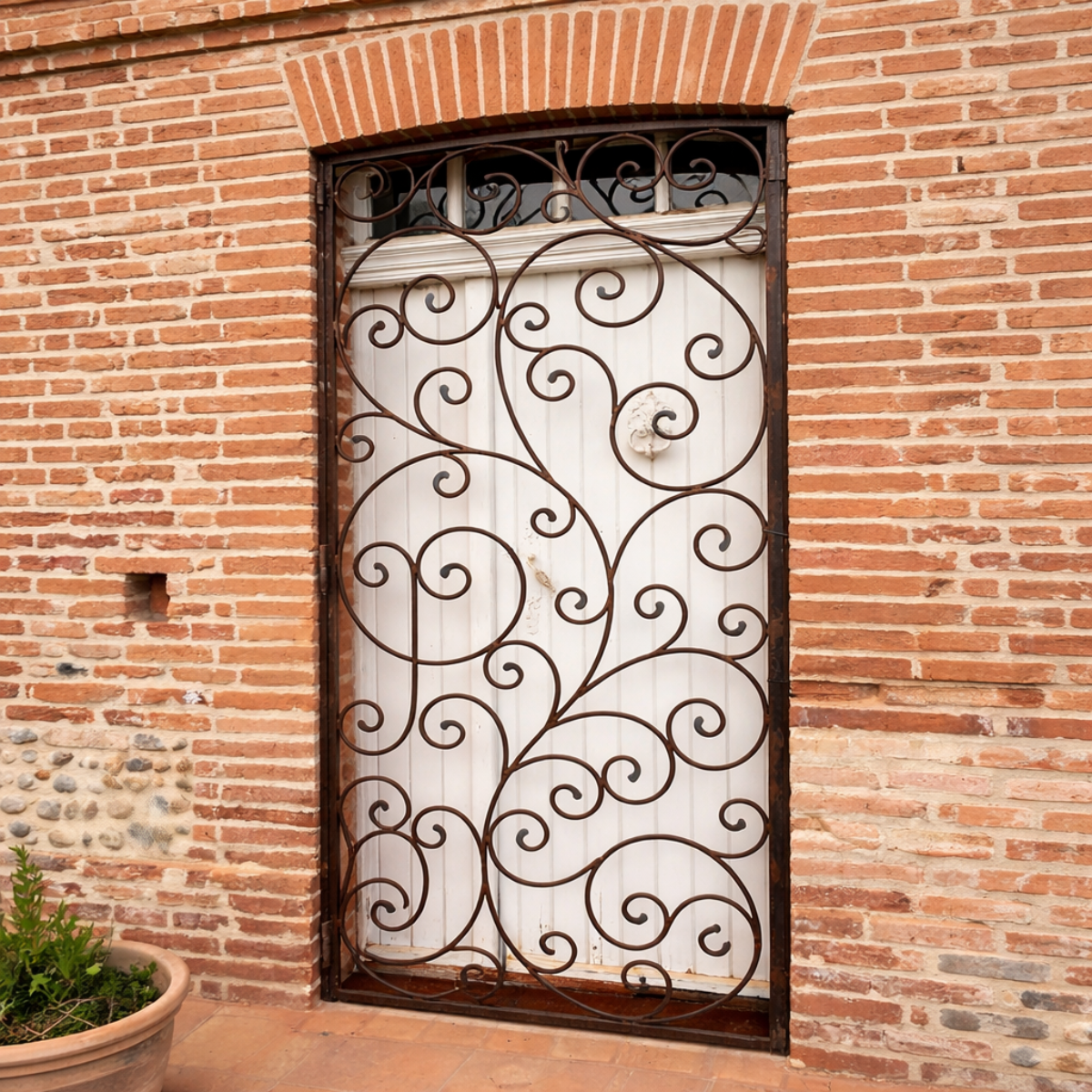 Carrelage mural en bejmat marocain beige dans une salle de bain moderne