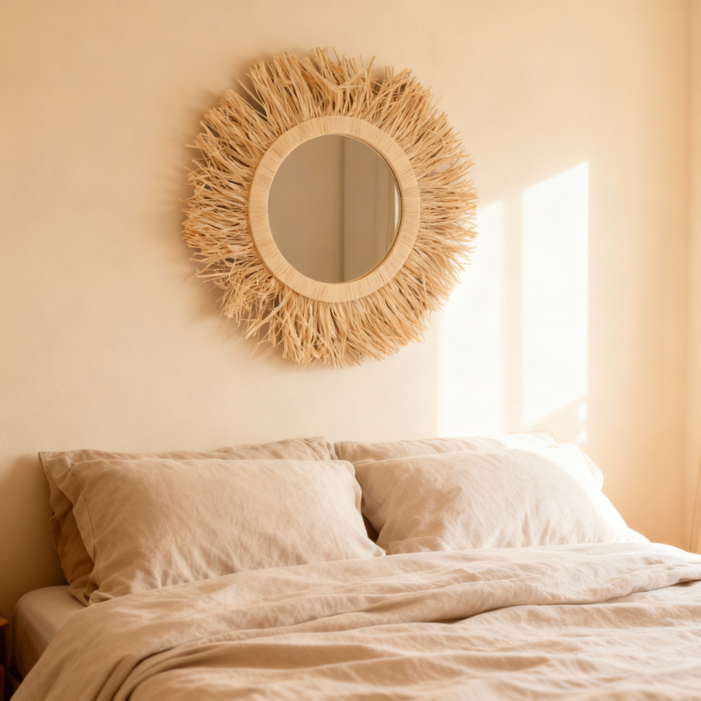 Mur en carreaux de ciment noir et blanc dans une cuisine moderne lumineuse avec îlot central